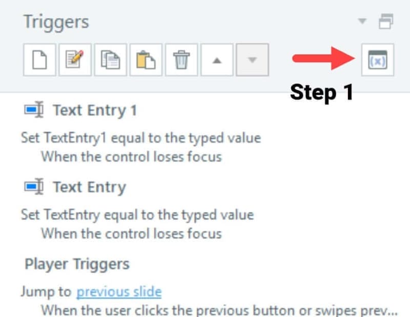 Open variable manager in Storyline