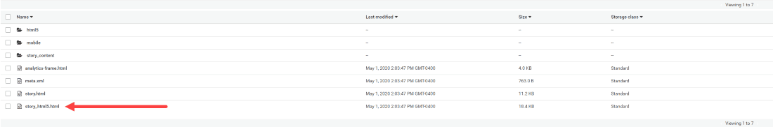 Select the "story_html5.html" file or "story.html" file if newer version of Storyline