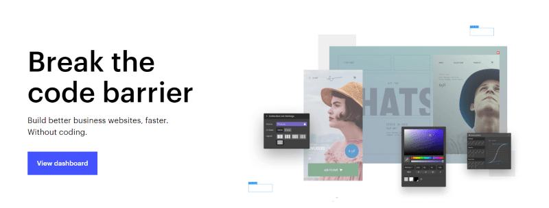 Webflow homepage screenshot