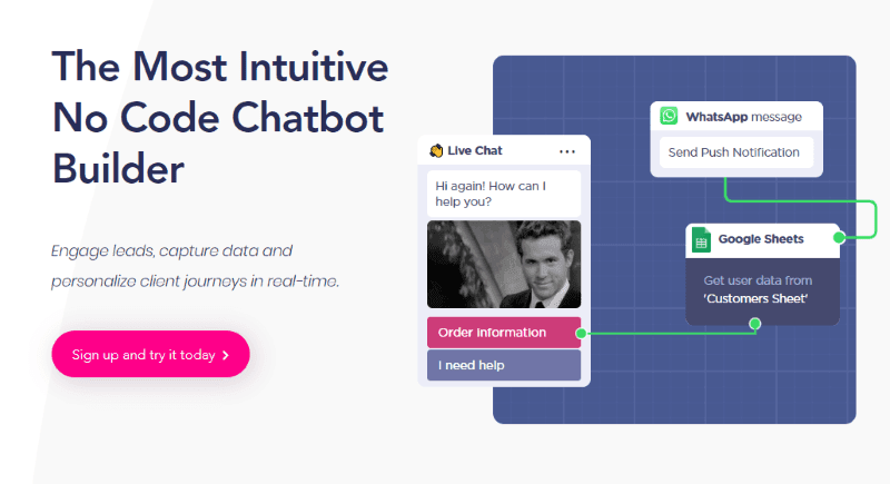 Landbot homepage banner