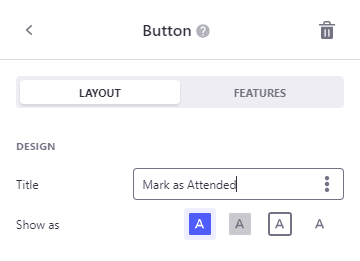 Change the button's title to Mark as Attended