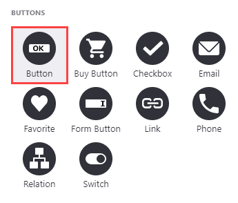 Select the button icon to add a button component
