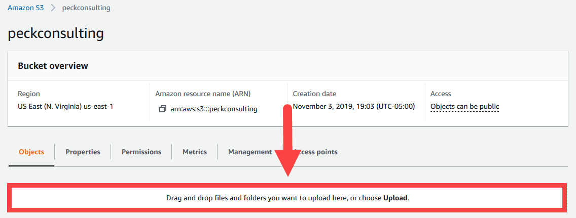Drag and drop files to Amazon S3 screenshot