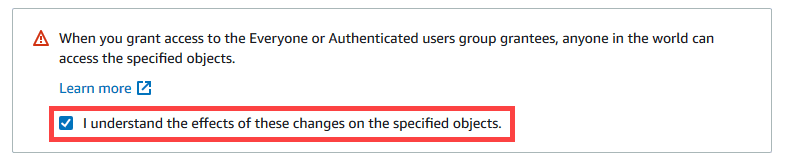Select the "I understand the effects" checkbox