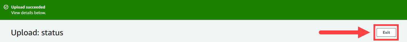 Select the Exit button in top right
