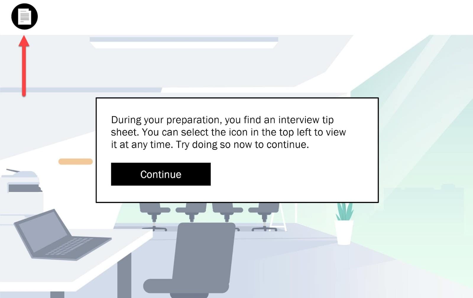 Job Aid User Interface for eLearning Example
