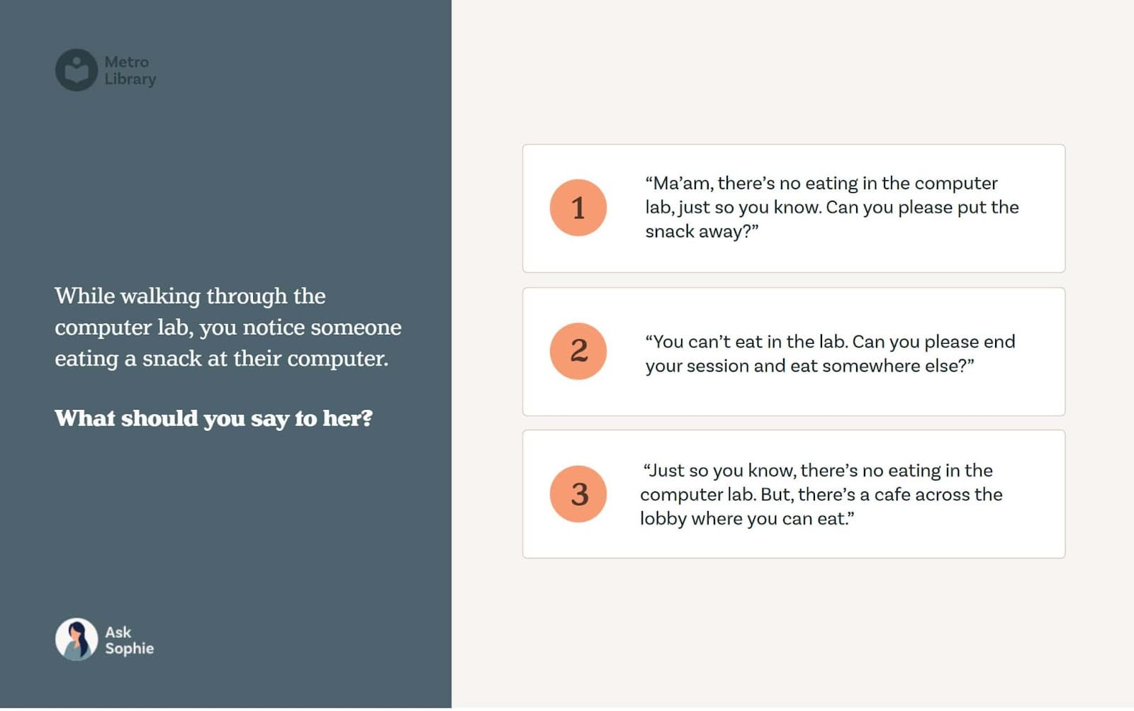 Clean User Interface for eLearning Example